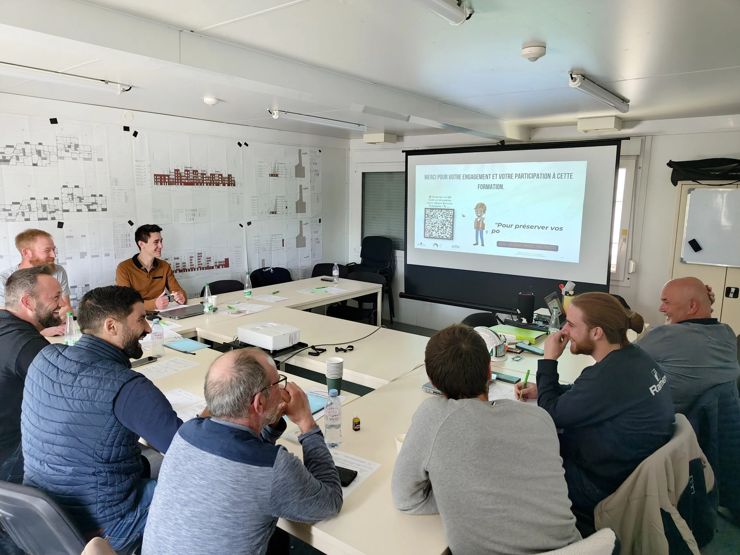 Session de formation plancher béton sur chantier à Lille – équipes Ramery