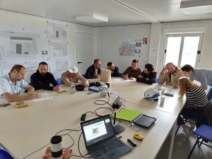 Session de formation pose prémur sur chantier à Lille – équipes Ramery